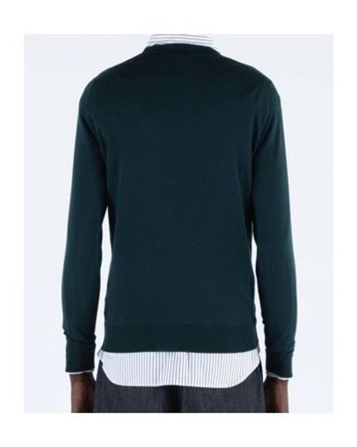 John Smedley Green Lundy Crewneck Jumper for men