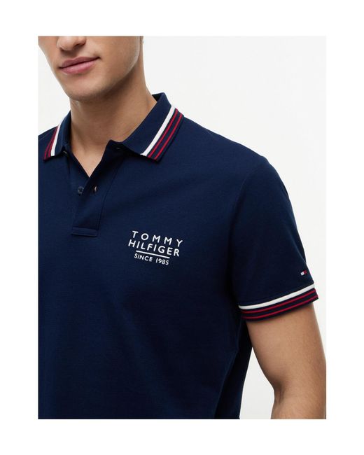 Tommy Hilfiger Blue Short Sleeve Polo Shirt for men