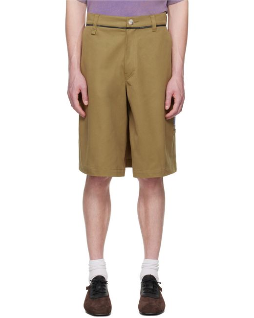 Martine Rose Natural Khaki Twisted Skate Shorts for men