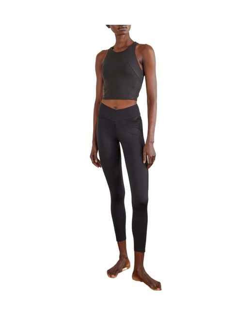 Eres Blue Trimmed Stretch-Jersey Leggings