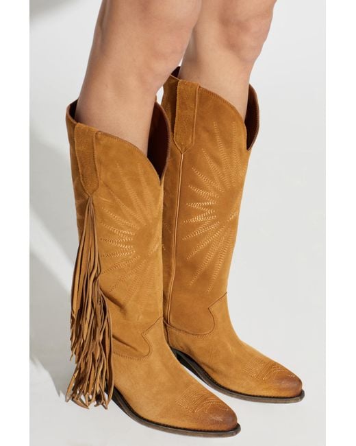 Golden Goose Deluxe Brand Brown Wish Star Heeled Boots