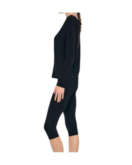 Norma Kamali Black Long-Sleeve T-Shirt