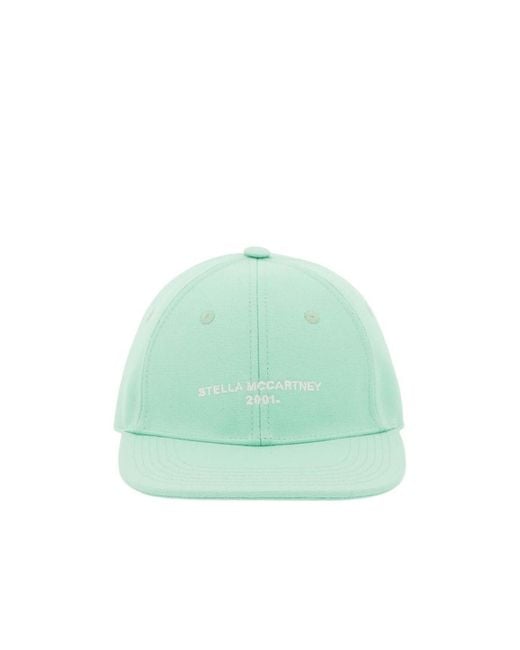 Stella McCartney Green Logo Embroidered Baseball Cap