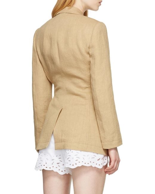 Chloé Natural Side-Tie Single-Breasted Jacket