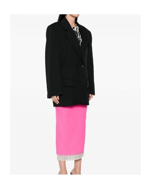 The Attico Black The Single-Breasted Oversized Blazer