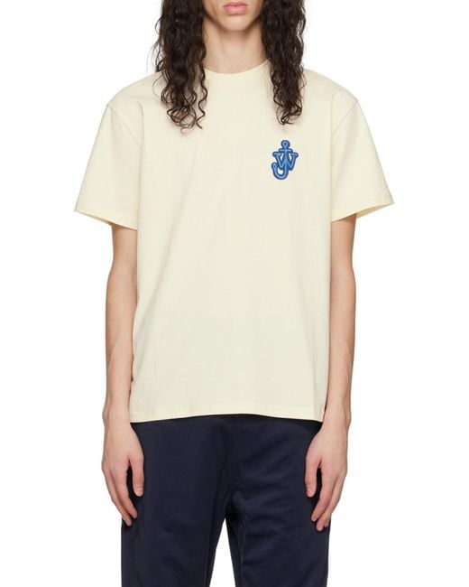 J.W. Anderson White Anchor Patch Short-Sleeve T-Shirt for men