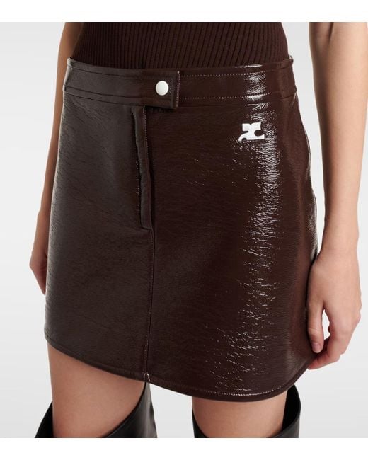 Courreges Brown Zipper Skirt