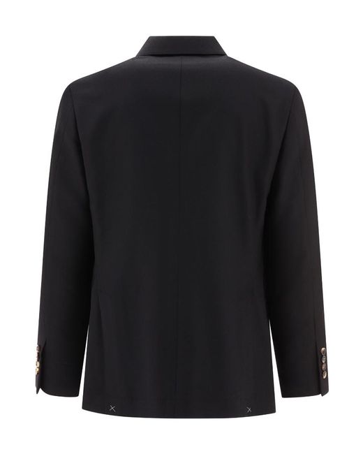 Brunello Cucinelli Black Single-Breasted Wool Blazer for men