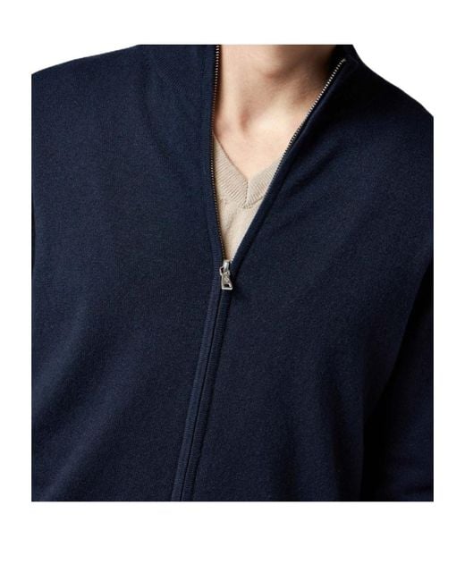 Ballantyne Blue Zip-Up Knitwear for men