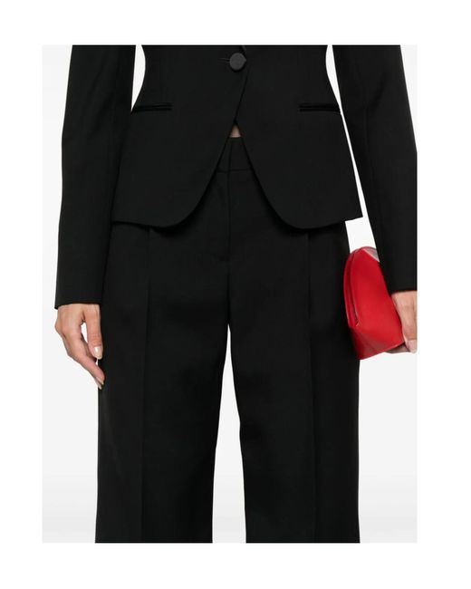 McQueen Black Pleat-Detail Trousers