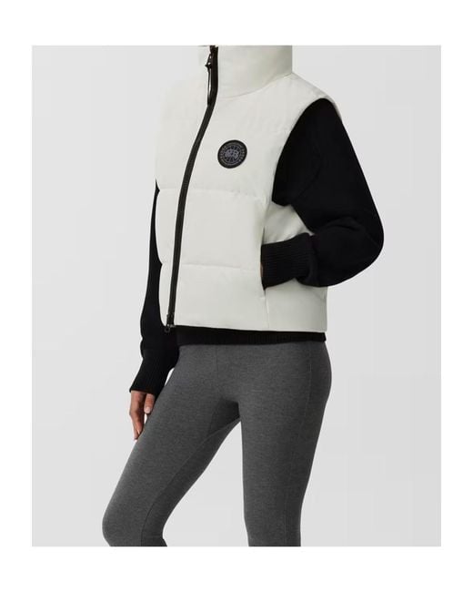 Canada Goose Gray Grandview Cropped Vest Label