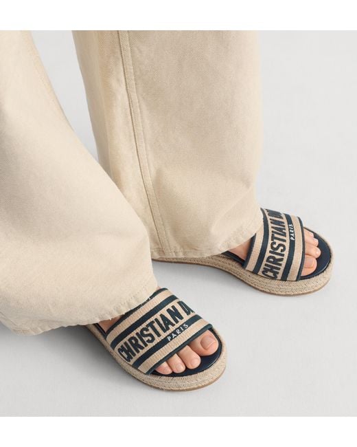 Dior Brown Dway Platform Slide