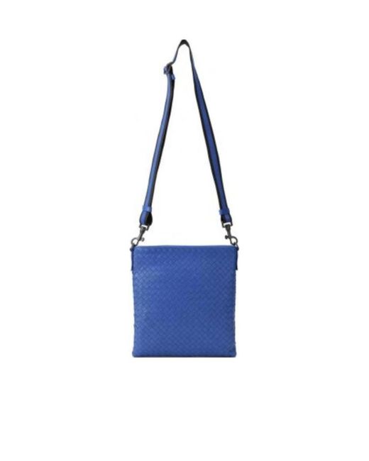 Bottega Veneta Blue Knitted Cross-Body Bag for men
