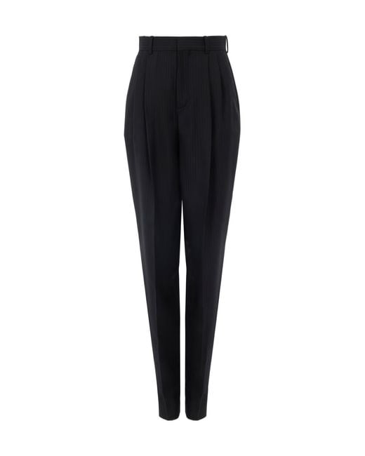 Chloé Black Chloé High-Waisted Wide-Leg Trousers