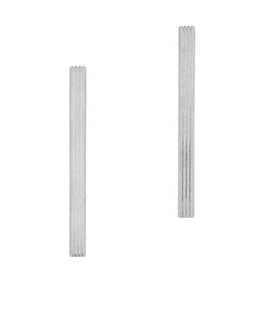 Khaite White Empire-Plated Earrings