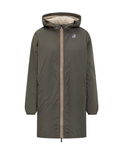 K-Way Blue Le Vrai 4.0 Eiffel East Orsetto 3/4 Length Waterproof Jacket
