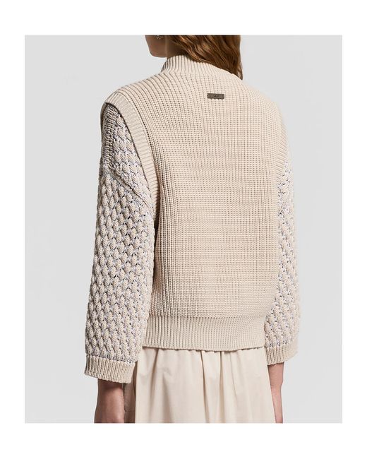 Peserico White Quilted Sleeveless Gilet