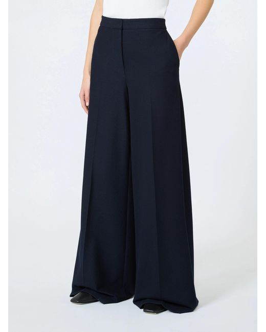 Max Mara Blue Pleated Casual Trousers