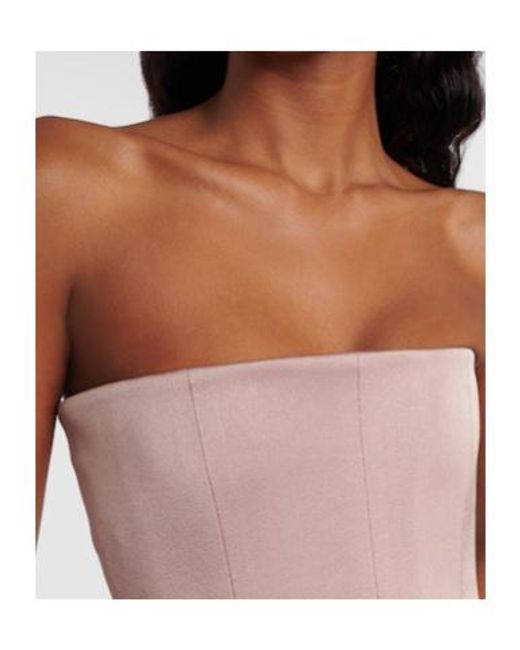 Alex Perry Pink Draped Satin Corset Gown