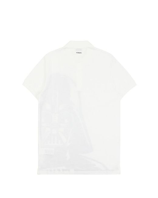Iceberg Black Printed Pattern Polo Shirt for men