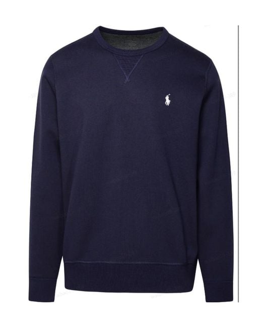 Polo Ralph Lauren Blue Pony Embroidered Crewneck Sweatshirt for men