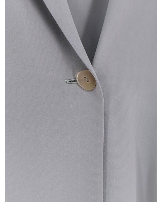 Alysi Gray Single-Breasted Unlined Blazer