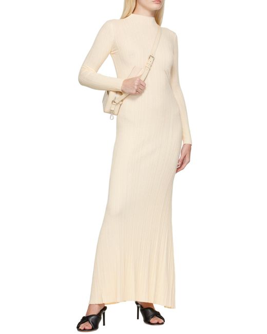 Jacquemus White Lenzuolo Pleated Long Dress