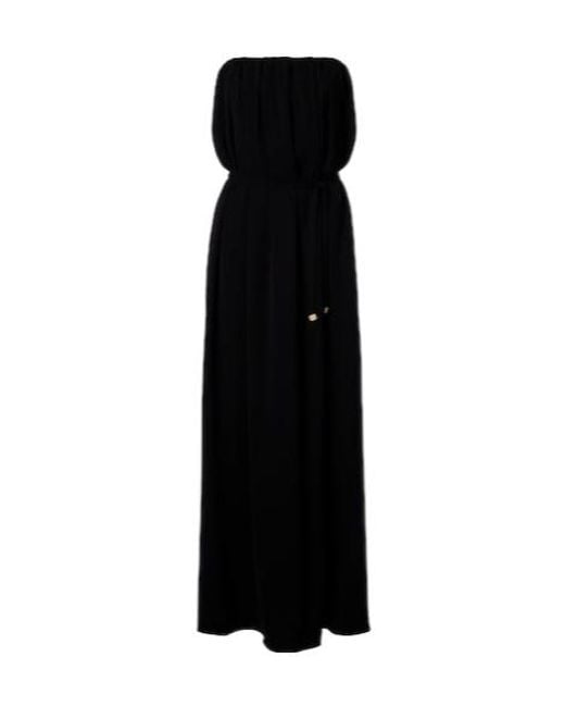 Max Mara Black Elegante Sax Strapless Gown