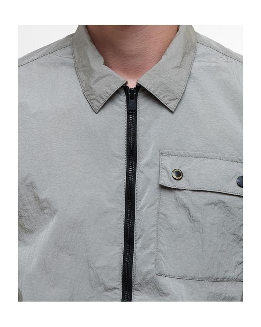 Barbour Gray Long-Sleeved Casual Jacket for men