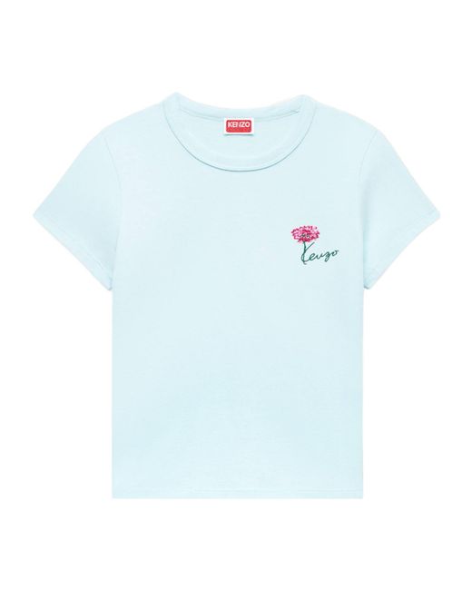 KENZO White Logo Embroidered Short Sleeved T-Shirt