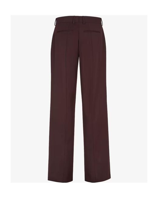 Fendi Purple Burgundy Wool Trousers for men