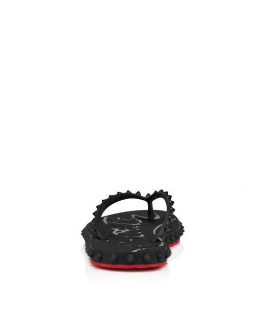 Christian Louboutin Black Super Loubi Flip Sandals