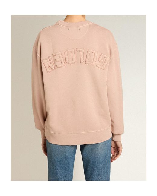 Golden Goose Deluxe Brand Natural Boxy Logo Sweatshirt