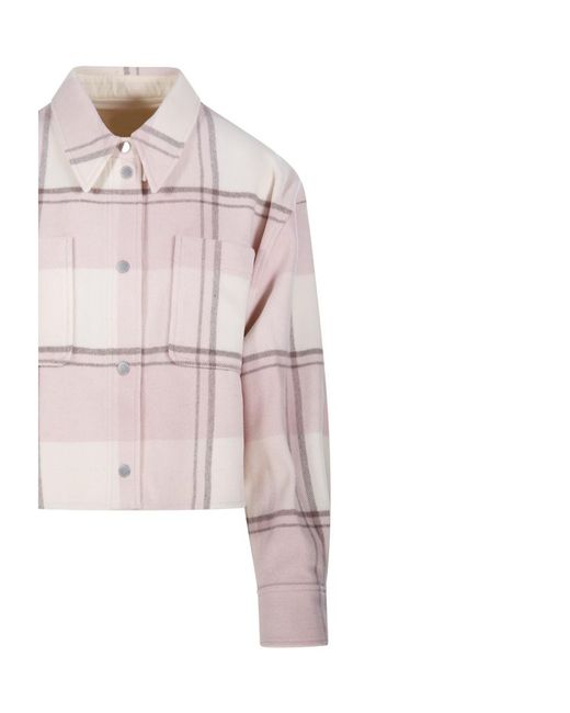 Canada Goose Multicolor Almandine Cropped Plaid Shirt Jacket