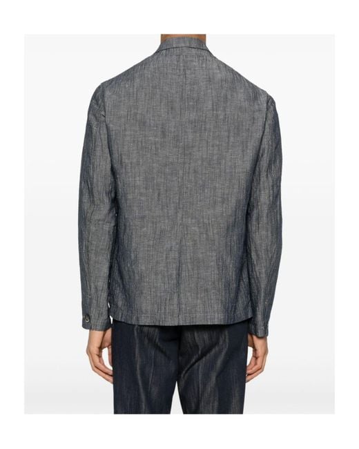 Barena Gray Canal Piado Single Breasted Blazer for men