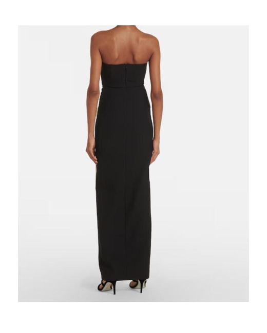 Roland Mouret Black Strapless Crepe Gown
