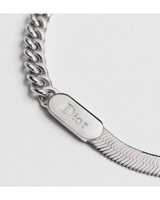 Dior Metallic Stack Chain Link Bracelet for men