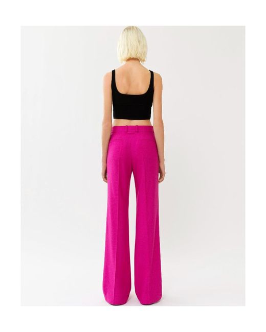 Chloé Pink Chloé Pleated Flared Trousers