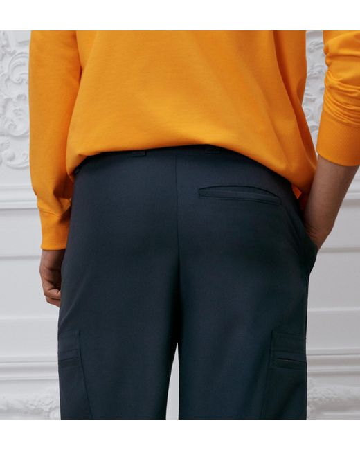 Dior Blue Casual Pants With Belt Loops for men