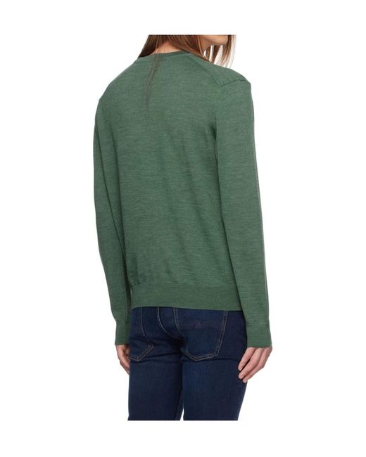 Maison Kitsuné Green Bold Fox Round-Neck Sweater for men