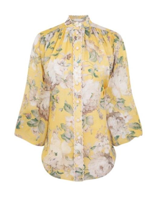 Zimmermann Metallic Acacia Scallop Blouse