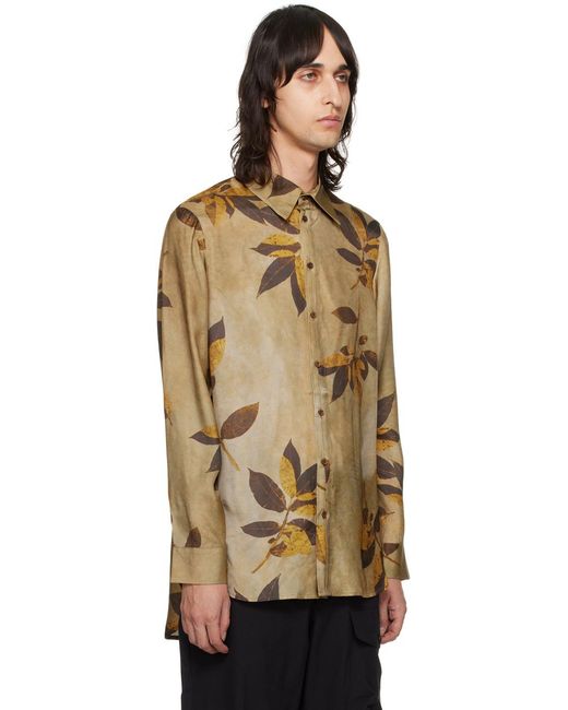 Uma Wang Natural Printed Shirt for men
