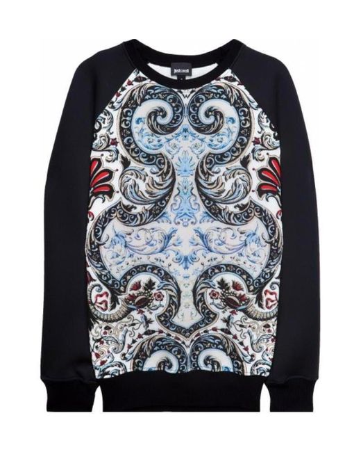 Just Cavalli Blue Round-Neck Sweater