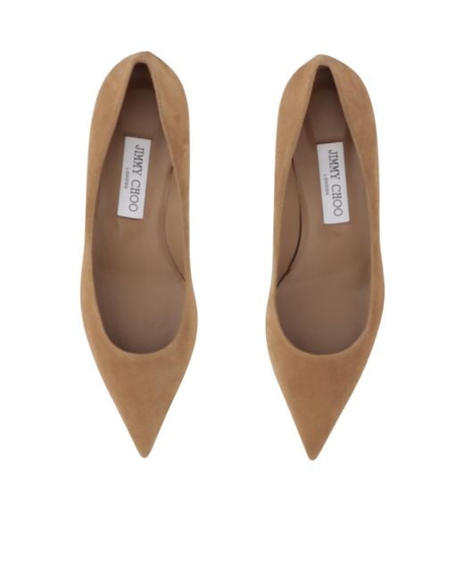 Jimmy Choo Brown Pointed Toe Low-Heel Pumps
