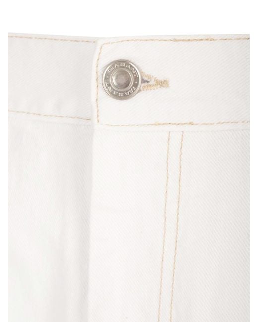 Isabel Marant White Logo-Patch Jeans for men