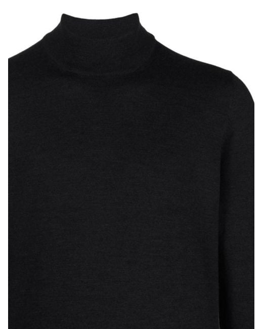 Gran Sasso Black Turtleneck Sweater for men