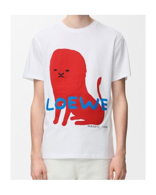 Loewe White Regular Fit T-Shirt