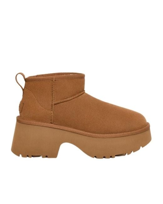 Ugg Brown Classic Ultra Mini New Heights Boots