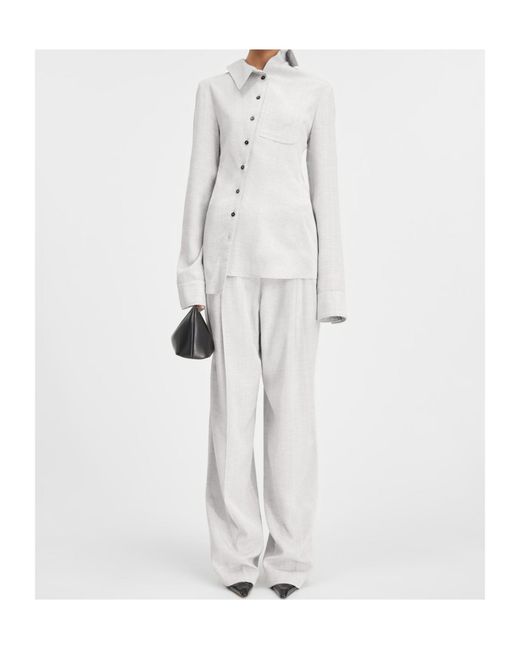 Jacquemus White La Chemise Pablo Asymmetric Shirt