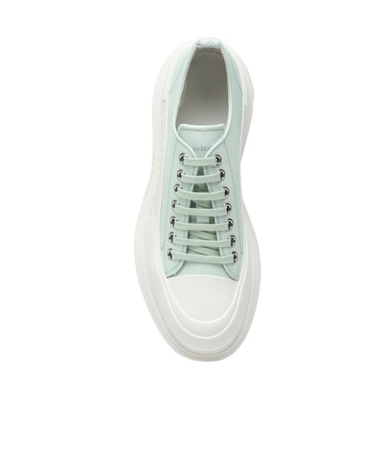 McQueen White Tread Slick Low-Top Sneakers for men